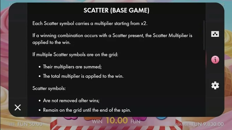 Sugar Wins - Scatter с множител